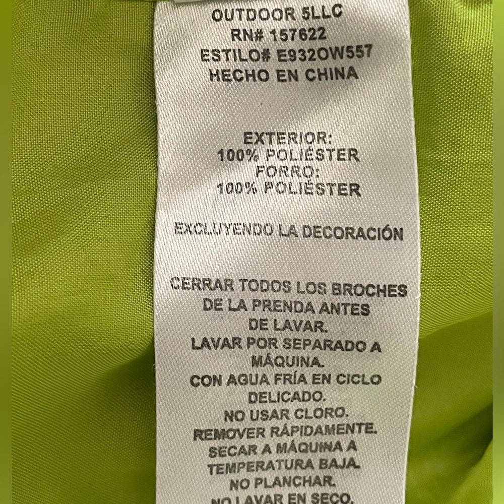 Eddie Bauer Boys Blue and Green Raincoat full zip with Hood Size S (7/8) - Picture 12 of 16